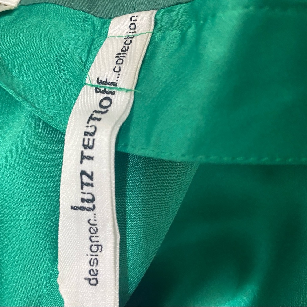 Lutz Teutloff Quiet Luxury Green Skirt, See Measurements, Fully Lined - Picture 5 of 8